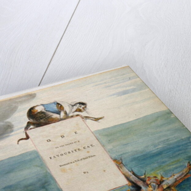 Ode on the Death of a Favourite Cat, design 7 for 'The Poems of Thomas Gray', 1797-98 by William Blake