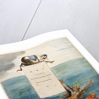 Ode on the Death of a Favourite Cat, design 7 for 'The Poems of Thomas Gray', 1797-98 by William Blake