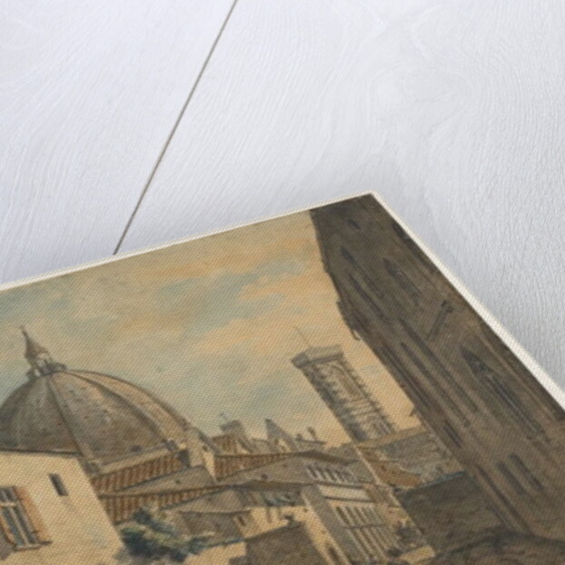 A Street in Florence with the Duomo and Campanile in the Background by William Marlow