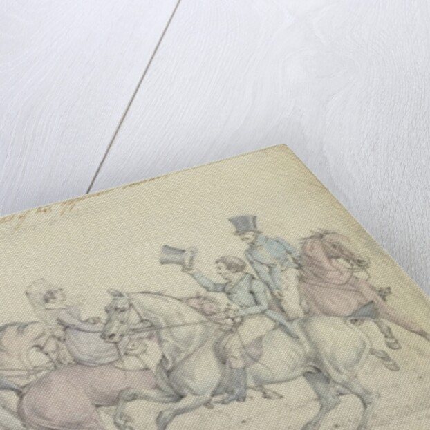 Morning Ride, original drawing for plate 12 of 'Scenes in the Life of Master George' by Henry Thomas Alken