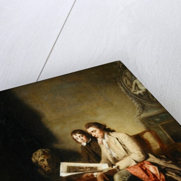 Portrait of a Man and a Boy looking at Prints, c.1765-70 by John Hamilton Mortimer