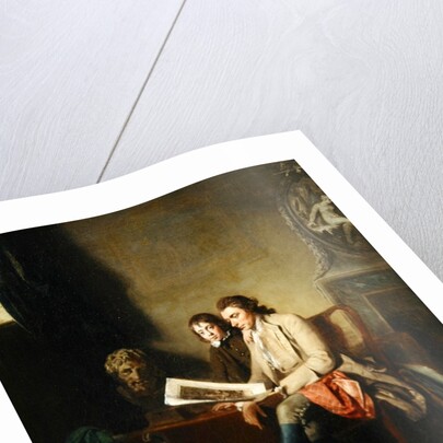 Portrait of a Man and a Boy looking at Prints, c.1765-70 by John Hamilton Mortimer
