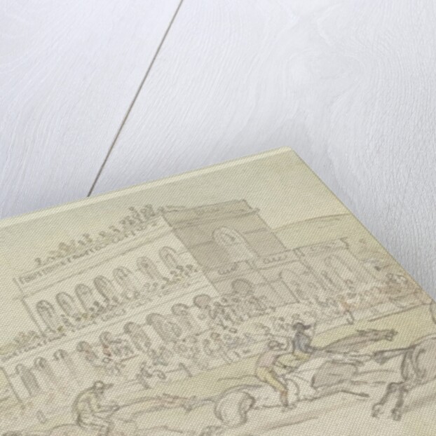 Doctor Syntax loses his money on the Race Ground at York by Thomas Rowlandson