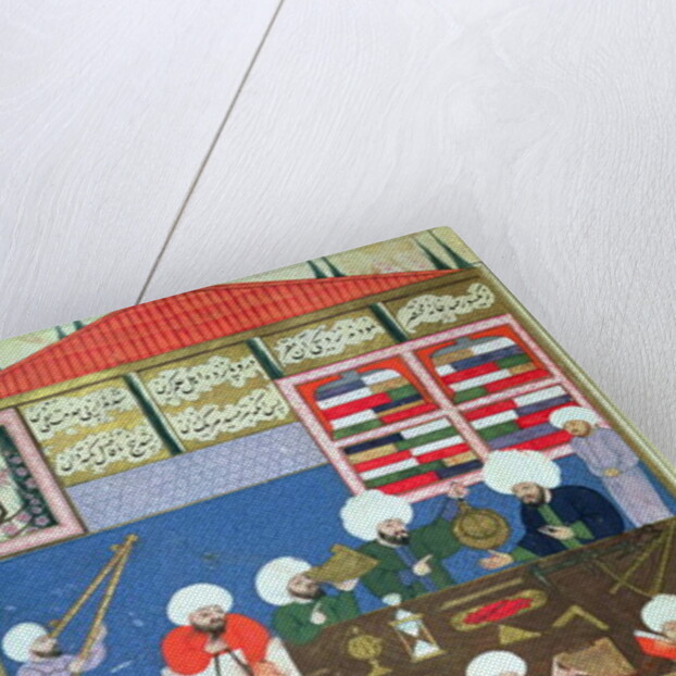 Takyuddin and other astronomers at the Galata observatory founded in 1557 by Sultan Suleyman by Turkish School