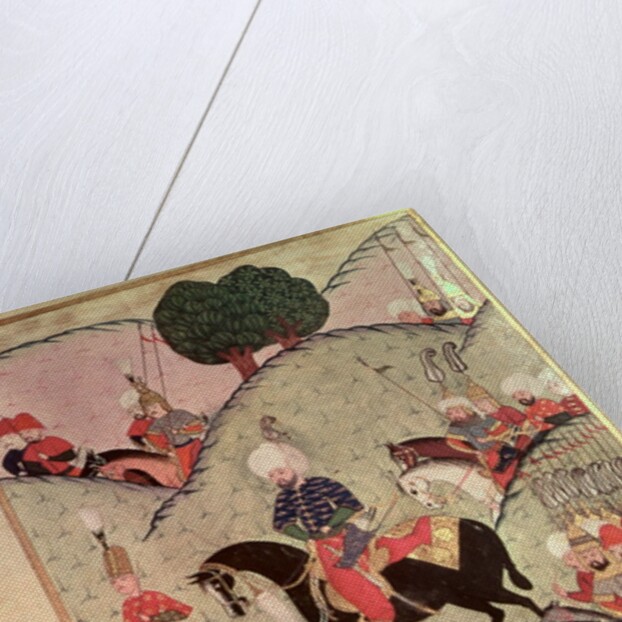 TSM H.1339 Sultan Selim II riding between Kotahia and Belgrade to rejoin the Imperial Army, 1584-89 by Turkish School