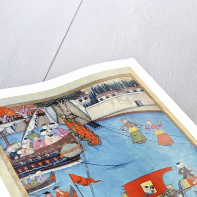 TSM A.3593 Nautical Festival before Sultan Ahmed III from 'Surname' by Vehbi, c.1720 by Levni Levni