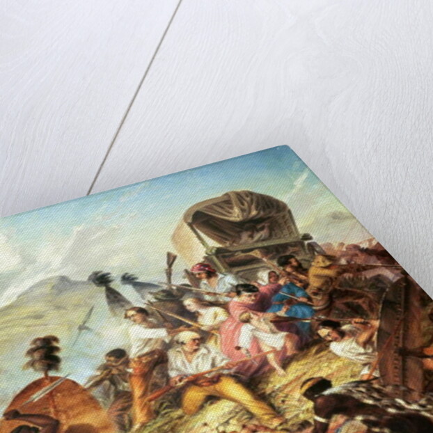 The Battle of Blauwkrantz, 1838 by Thomas Baines