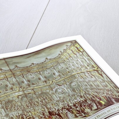 Perspective view of the ballroom constructed in the courtyard of the Hotel de Ville in Paris by Charles Nicolas II Cochin