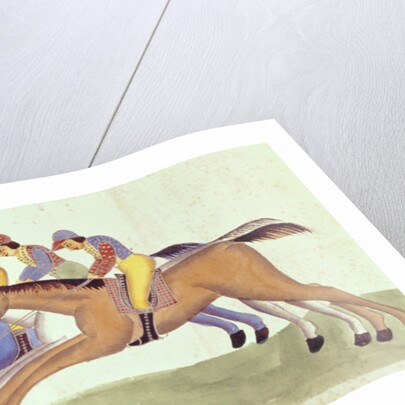 Horse Racing in Bengal, c.1830 by School Kalighat