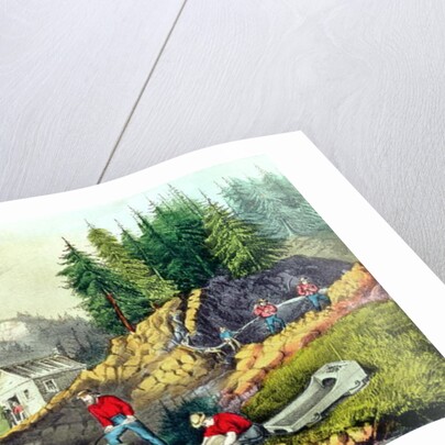 Gold Mining in California, published by Currier & Ives, 1861 by Grafton Tyler (after) Brown