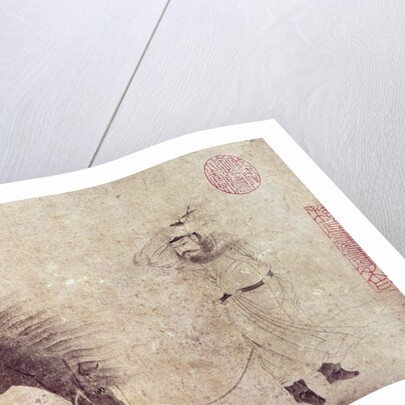 Horse and Groom in Winter by Zhao Mengfu Chao Meng-Fu or