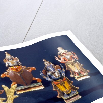 Four of the incarnations of Vishnu by Indian School