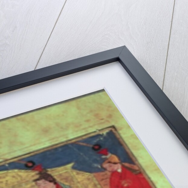 Ms. Supp. Pers. 1113 fol.203v Arghan Khan with two of his wives and his son Ghazan by Persian School