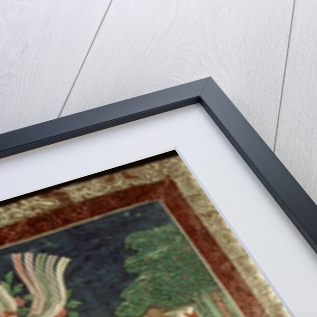 Buddha cutting a tuft of hair, Tibetan temple banner by School Tibetan