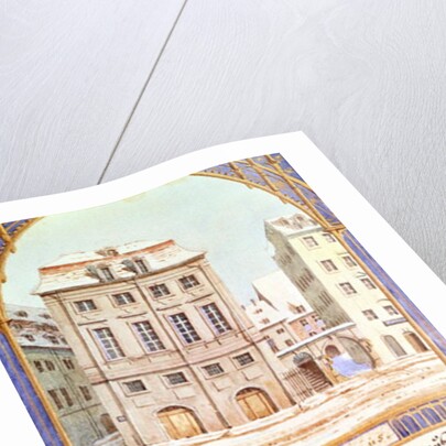 The Leipzig Gewandhaus with a piece of music by Felix Mendelssohn by German School