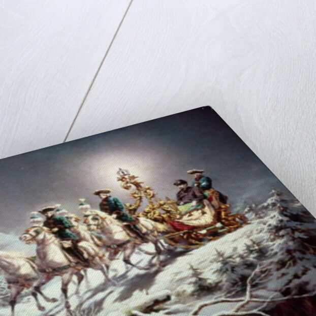 Ludwig II of Bavaria Sleighing at Night from Neuschwanstein to Linderhof, 1888 by Karl Gottlieb Wenig