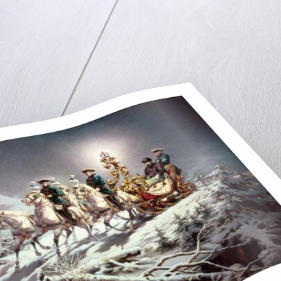 Ludwig II of Bavaria Sleighing at Night from Neuschwanstein to Linderhof, 1888 by Karl Gottlieb Wenig