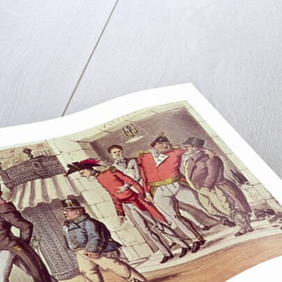 The Occupation of Paris, 1814. English Visitors in the Palais Royal by English School