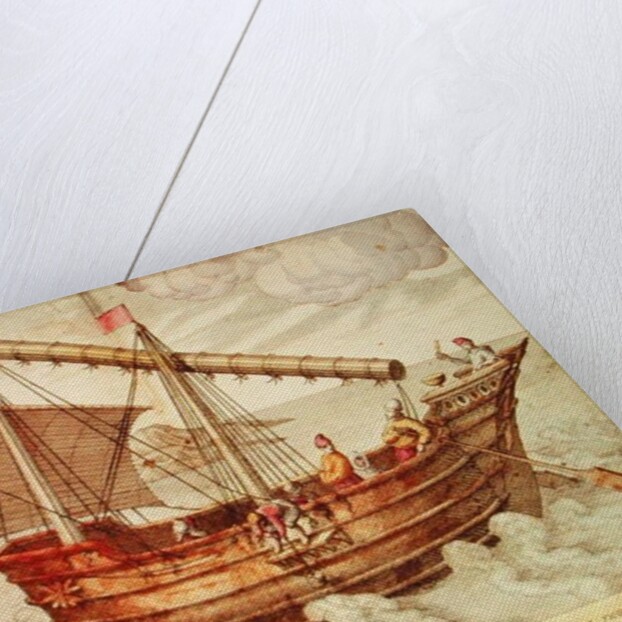 A Chinese Junk by Johannes Baptista van the Younger Doetechum