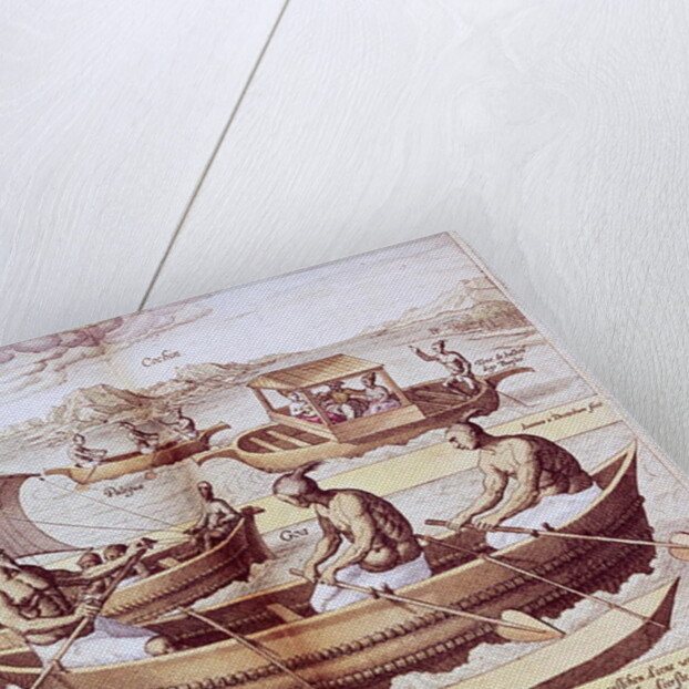 Boats in Goa by Johannes Baptista van the Younger Doetechum