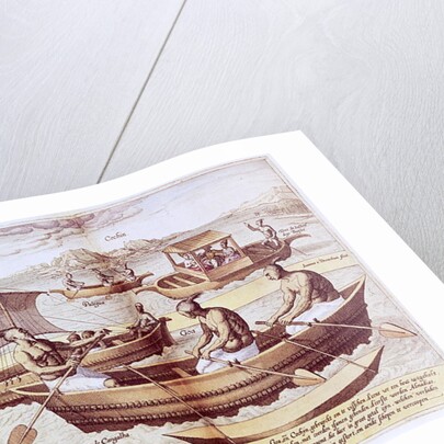 Boats in Goa by Johannes Baptista van the Younger Doetechum