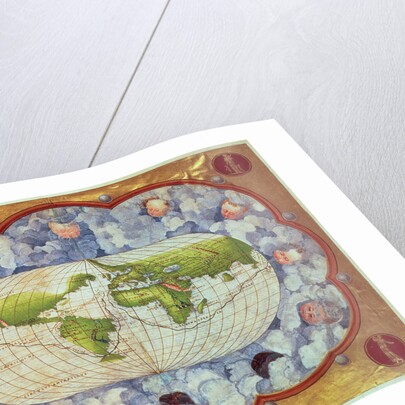 Map tracing Magellan's world voyage, once owned by Charles V, 1545 by Battista Agnese