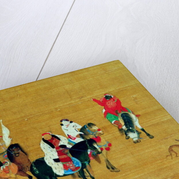 Kubilai Khan Hunting, dynastie Yuan, détail by Liu Kuan-tao