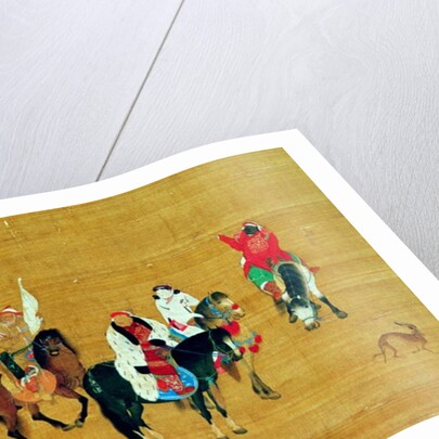 Kubilai Khan Hunting, dynastie Yuan, détail by Liu Kuan-tao