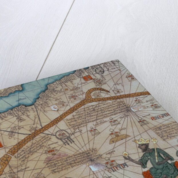 Detail from a copy of the Catalan Atlas by Abraham Cresques