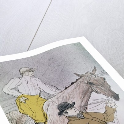 The jockey led to the start by Henri de Toulouse-Lautrec