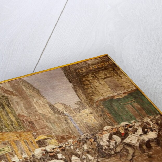 The release of the evening newspapers, rue du Croissant in 1914 by Jean-Louis Lefort