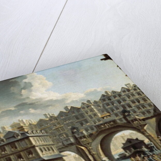 The Bargemen's Contest in front of the Pont Neuf, Paris by Nicolas & Jean Baptiste (1715-93) Raguenet