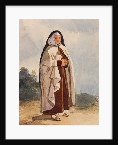 A Nun, with additions by Princess Maria Annunziata di Borbone by Giacinto Gigante