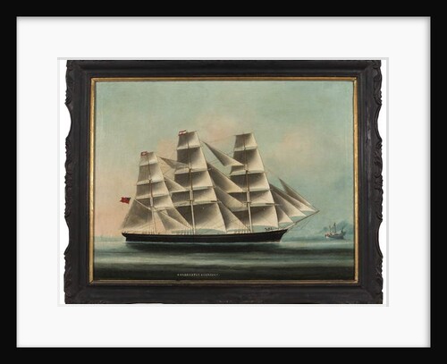 Golden Spur Guernsey: the China Trade clipper flying the Chinese flag for protection, c.1872 by Unknown Artist