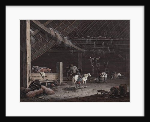 The white horse: barn interior by Johann Christoph Dietzsch