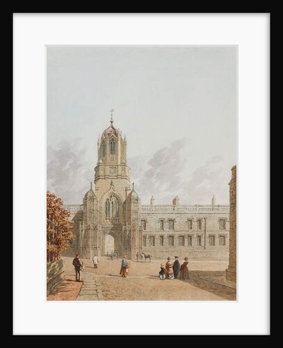 Tom Tower, Christ Church from Pembroke Square, Oxford, 1849 by George Pyne