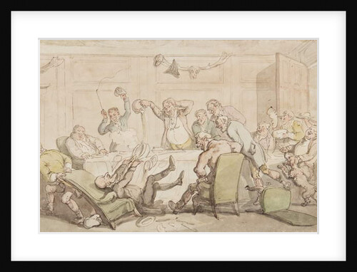 Dr Syntax has an accident at the Club by Thomas Rowlandson