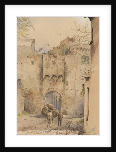 Gate at the top of the Old Town, San Remo, 1877 by George Douglas Tinling