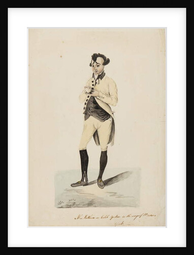 Mr Matthews as Caleb Quotem in the Wags of Windsor, York, c.1820 by English School