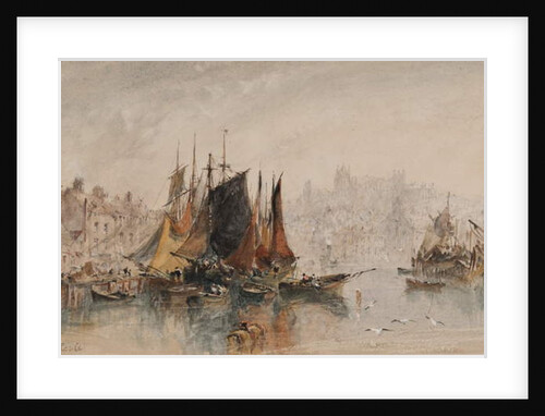 Whitby Harbour by George Weatherill