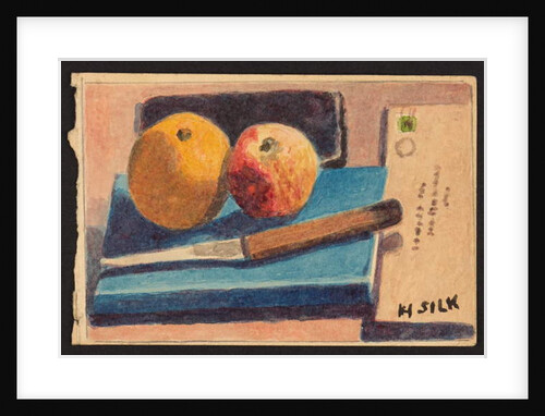Fruit and knife, c.1930 by Henry Silk