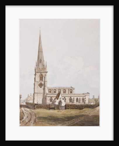 Middleton Cheney, South view of the Church, c.1820 by English School