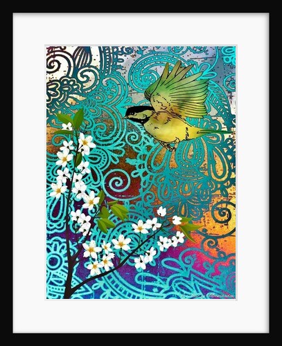 Bird with Cherry Blossoms, 2014 by AlyZen Moonshadow