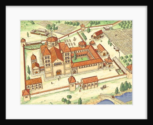 Romanesque Abbey. Model by Fernando Aznar Cenamor