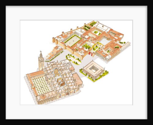 Cathedral, Reales Alcazares, Archivo de Indias. Sevilla, Spain by Fernando Aznar Cenamor