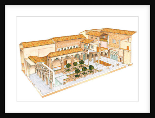 Aljaferia. Zaragoza, Spain. Islamic palace. Santa Isabel courtyard, 2014 by Fernando Aznar Cenamor