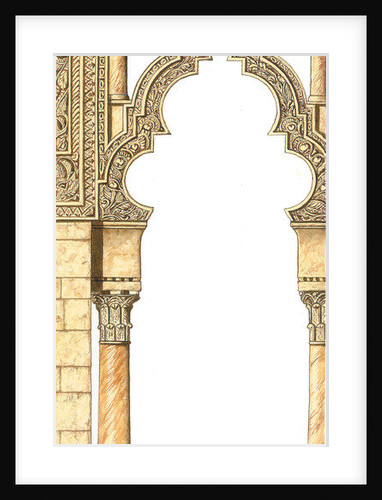 Aljaferia. Islamic palace. Arches. Zaragoza, Spain by Fernando Aznar Cenamor