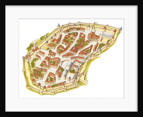 Carcassonne, France. Aerial view, 2014 by Fernando Aznar Cenamor