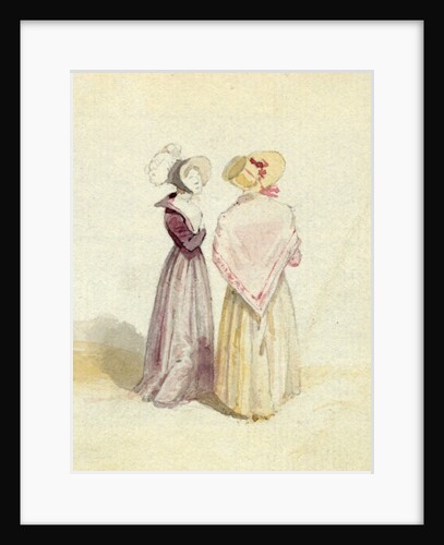 Two women in bonnets, c.1825 by English School
