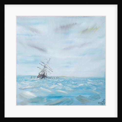 Endurance trapped by Antarctic Ice, 2014 by Vincent Alexander Booth